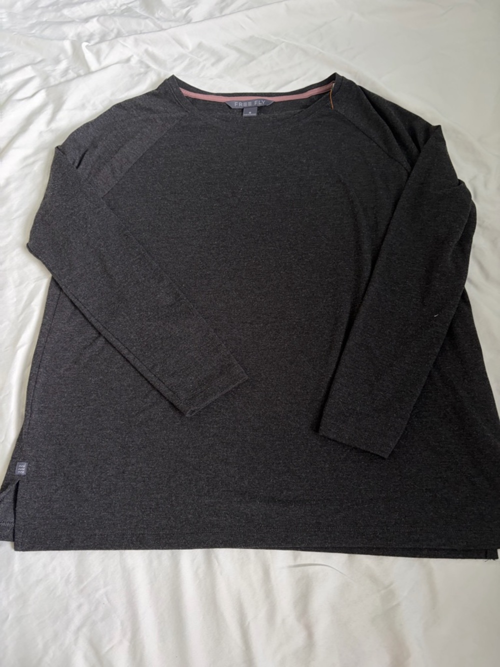 Free Fly Women's Bamboo Flex Long Sleeve T-Shirt - Charcoal Heather - Small